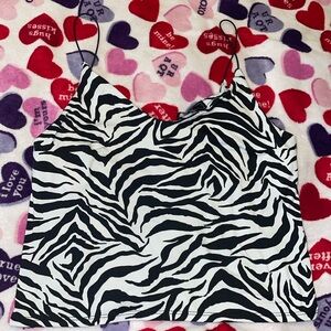 Zebra Tank top🖤 Polyester 🤍
